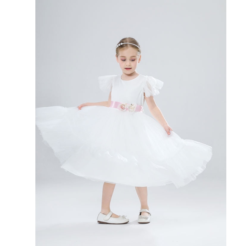 Flower Girl Dress Παιδικά Φορέματα γαμήλιου νυφικού για παιδιά ροζ τούλι κορίτσια κορίτσια boutique πάρτι φορούν κομψά frocks