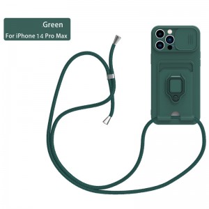 Το νέο προϊόν είναι κατάλληλο για το Apple iPhone14Pro Max Προστατευτικό κάλυμμα, το Push Window Type Sepension Rope Anti-Collision Mobile Phone προστατευτικό κάλυμμα