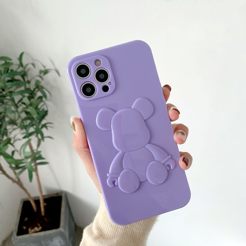 Το νέο προϊόν είναι κατάλληλο για το Apple iPhone13Pro Leather Bear Solid Color Mobile Phone Case, η αναβάθμιση του φακού με πλήρη προστασία από γρατζουνιές, κάλυμμα προστασίας κατά της σύγκρουσης