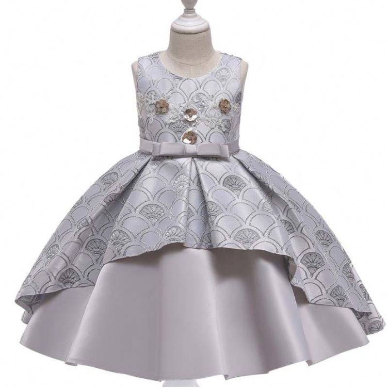 Baige καλοκαίρι νέα σχεδίαση ομορφιά δαντέλα παιδιά φόρεμα αμάνικα casual κορίτσια φορέματα μωρού
