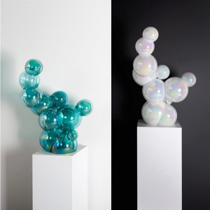 Λευκή τετραγωνική βάση γλυπτικής