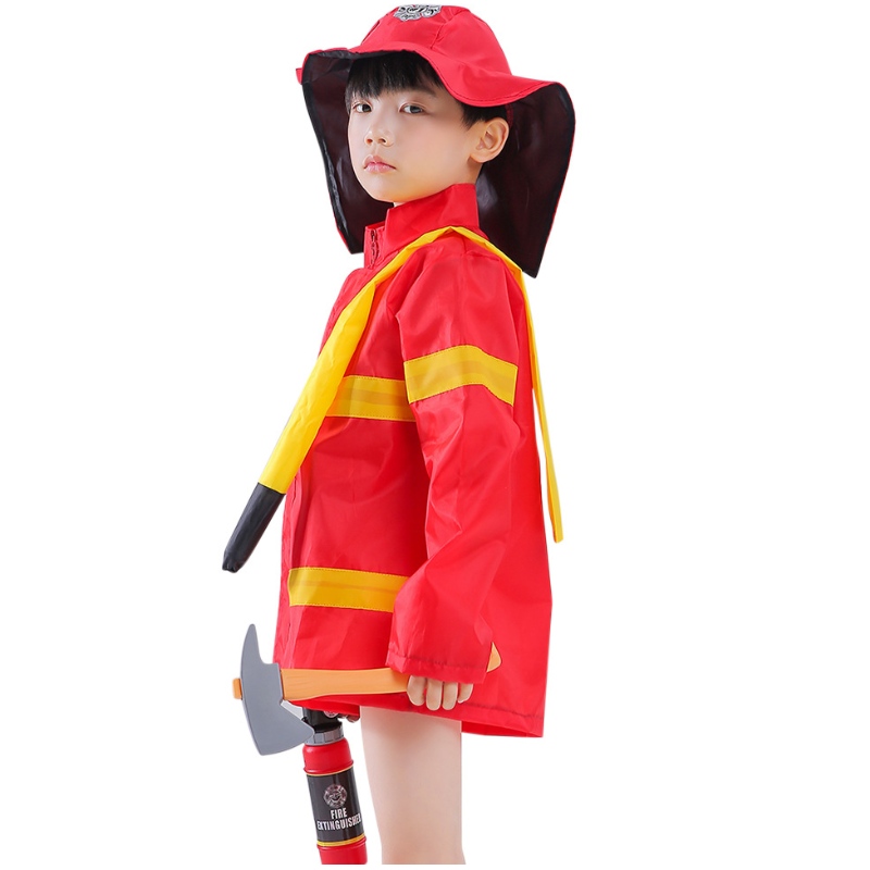 Kids Firefighter κοστούμι παιδικός πυροσβέστης ντύνονται φωτιά προσποιούνται στολή