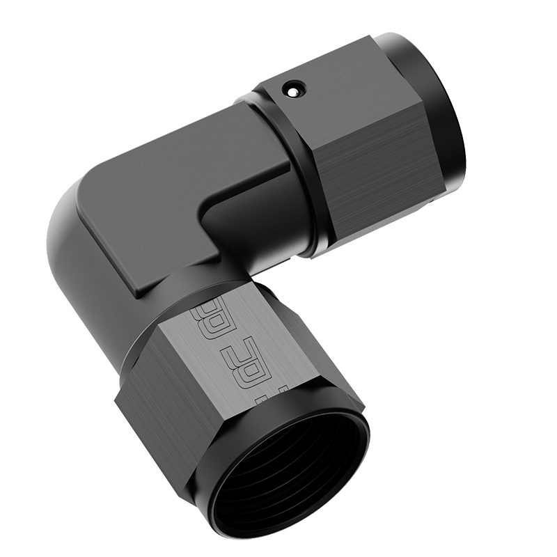 Θηλυκό στο θηλυκό προσαρμοστή συναρμολόγησης συζεύξεων στροφέων βαθμού 90°; Ανοδιωμένο αλουμίνιο