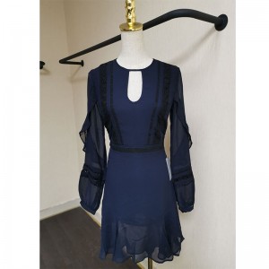 Χονδρικό γαλλικό απαλό λουλουδάτο γυναικείο φόρεμα ραφιών μόδας για τις γυναίκες ένδυσης κομψά συνήθεια περιστασιακά φορέματα ...