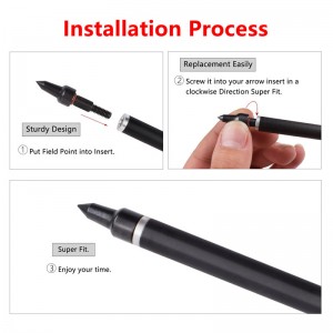 Σημάδια βέλους σημείων τομέων βιδών 100για το βέλος άνθρακα 7.62Λεπτομέρειες: