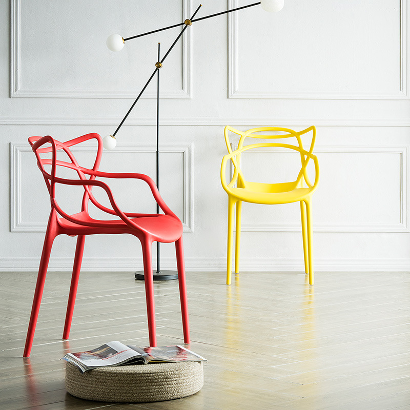 Σύγχρονη προηγμένη αίσθηση ελεύθερου χρόνου σχεδίου Άνετη καρέκλα καφέ στοιβαζόμενη πλαστική καρέκλα φαγητού