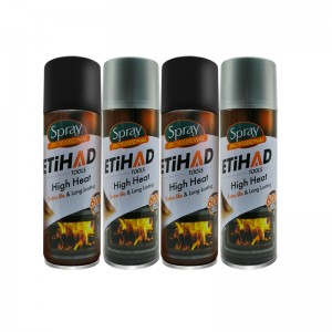 600 Κελσίου Υψηλή θερμοκρασία μαύρο και ασήμι χρώματος αεροζόλ