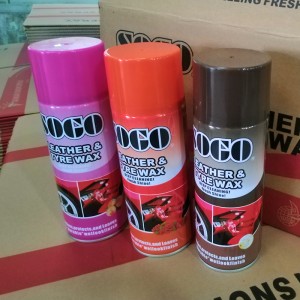 Καλής ποιότητας δερμάτινο κερί σιλικόνης ελαστικό Aerosol Spray Wax Cockpit Bright Spray