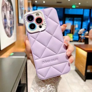 Κατάλληλο για το iPhone13Promax μικρό αρωματικό μαξιλάρι αέρα 14 αρνιά Plaid Patch δερμάτινη θήκη τηλεφώνου 12 προστατευτική θήκη