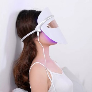 2022 LED Face Mask Light Therapy, 7 LED Light Therapy Facial Skin Care Mask - Μπλε&Κόκκινο φως για μάσκα φωτονίων ακμής - Κορέα Τεχνολογία PDT για μείωση της ακμής