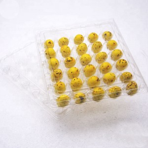 Προσαρμοσμένη ετικέτα εκτύπωσης σαφές πλαστικό πλαστικό πλαστικό δίσκο αυγών ορτυκιών