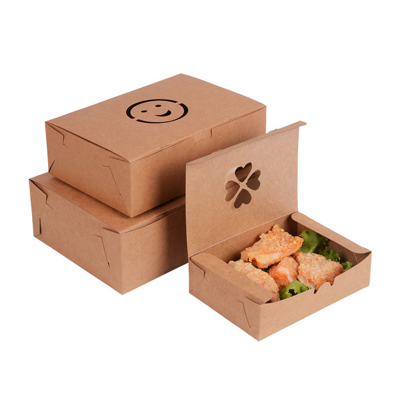 Χονδρικό φαγητό Τροφίμων Μία διαθέσιμη Kraft Χαρτί γρήγορη βιοαποικοδομήσιμη φορητή συσκευασία τροφίμων