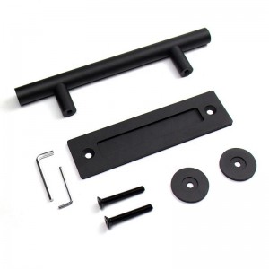 BH001 Μαύρη στρογγυλή πόρτα λαβή τραβήγματος λαβής συρόμενη πόρτα, λαβή ξύλου αχυρώνα