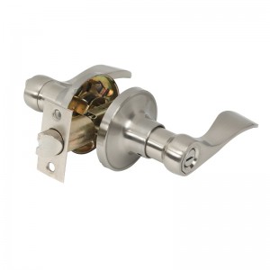 7306 μοχλοί θυρών απορρήτου Σατέν νικέλιο, κλασικό κύμα στυλ εσωτερική πόρτα λαβή χωρίς κλειδί για μπάνιο υπνοδωματίων