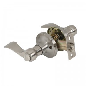 7306 μοχλοί θυρών απορρήτου Σατέν νικέλιο, κλασικό κύμα στυλ εσωτερική πόρτα λαβή χωρίς κλειδί για μπάνιο υπνοδωματίων