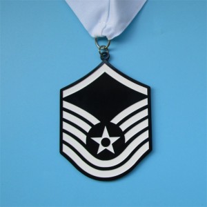 Μαύρο και άσπρο μαλακό σμάλτο ασπίδα μετάλλων τελικό μετάλλιο μετάλλιο