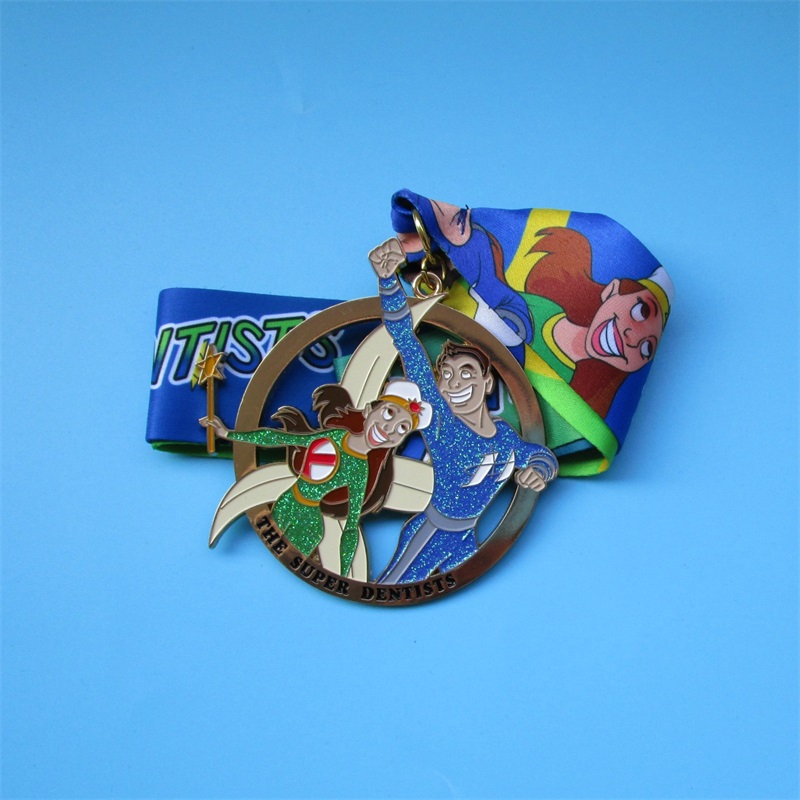Αθλητικά μετάλλια κατασκευαστής σχεδιασμός κινουμένων σχεδίων χαρακτήρα μετάλλια μετάλλια για πώληση