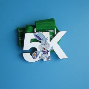 Μεταλλικό αθλητικό μετάλλιο έθιμο μετάλλια αγώνα για παιδιά χαριτωμένο σχέδιο κουνελιού παιδιού