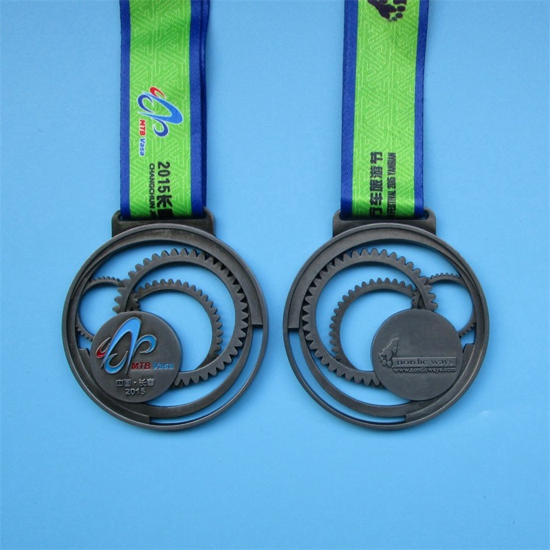 Hollow Design Custom Cycling Medals Cast Metal Medals