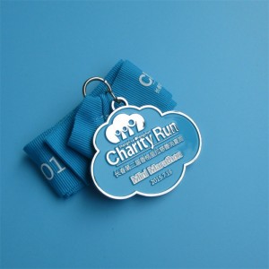 Προσαρμοσμένο μεταλλικό αθλητικό μετάλλιο με κορυφαίο σμάλτο με κορδέλες για πώληση