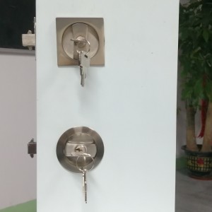 1601 Σύγχρονη είσοδος τετράγωνο κλειδαριά τσέπης, ασημένια πόρτα τσέπης με κλειδί, συρόμενη πόρτα κλειδαριά