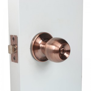 2501 Κουμπιά πόρτας ιδιωτικού απορρήτου για υπνοδωμάτιο και μπάνιο, εσωτερικό κλειδί κλειδαριά μπάλας- παλαιά χαλκός