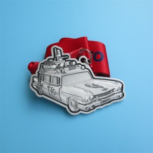 Εικονική διαδρομή μετάλλου αυτοκινήτου 3d μεταλλική κρεμάστρα Χρυσά μετάλλια προσαρμοσμένο αθλητικό μετάλλιο