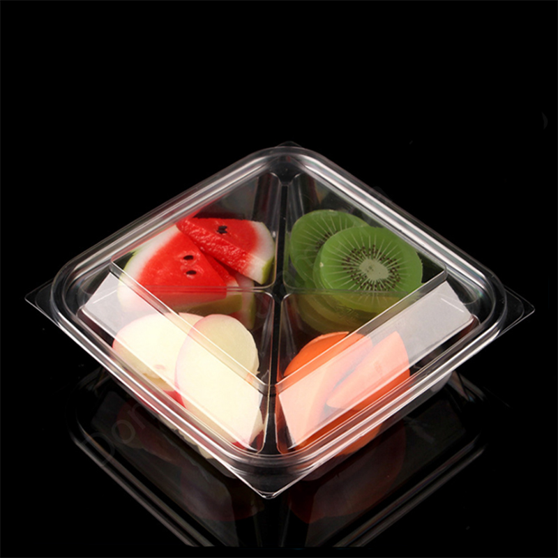 Μία χρήση πλαστικό διαφανές φρούτο σαλάτας blister κουτί δοχείο συσκευασίας με καπάκι