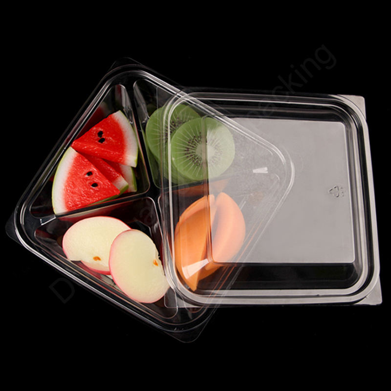 Μία χρήση πλαστικό διαφανές φρούτο σαλάτας blister κουτί δοχείο συσκευασίας με καπάκι