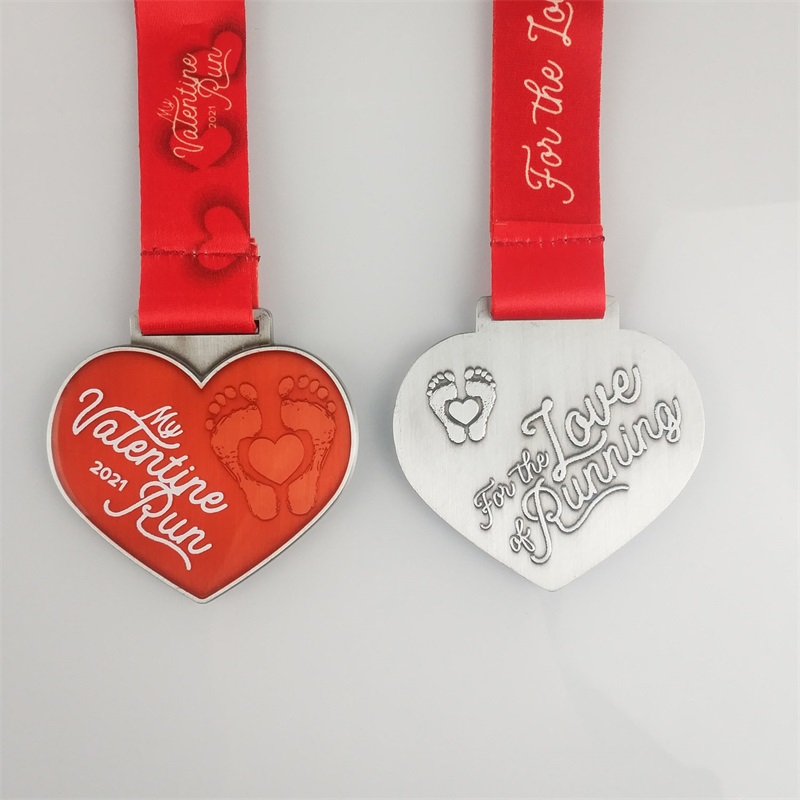 Μαραθώνιο τρέχει μετάλλια διακοπές που τρέχουν μετάλλια δώρο για την αγάπη του Αγίου Βαλεντίνου