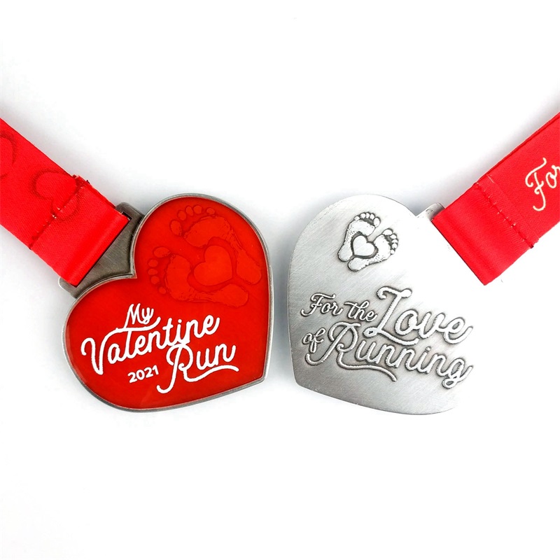 Μαραθώνιο τρέχει μετάλλια διακοπές που τρέχουν μετάλλια δώρο για την αγάπη του Αγίου Βαλεντίνου