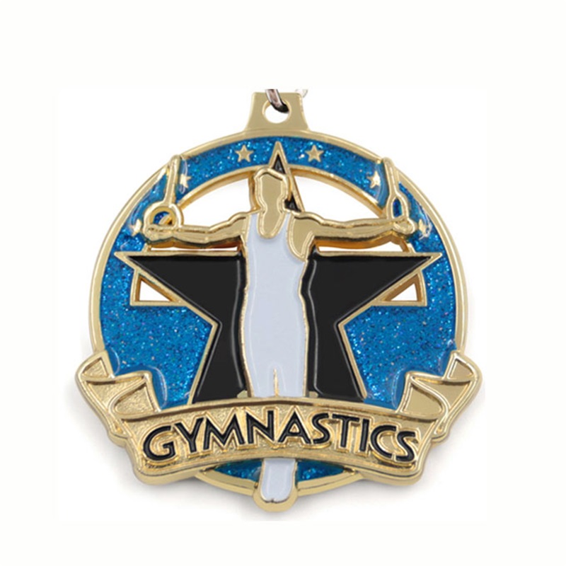 Χρώμα 3D σμάλτο μετάλλια γυμναστική μετάλλια