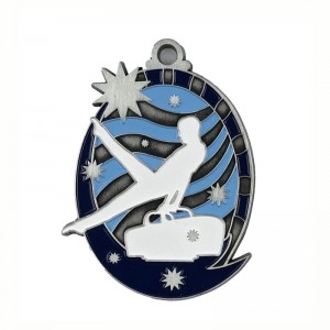 Χρώμα 3D σμάλτο μετάλλια γυμναστική μετάλλια