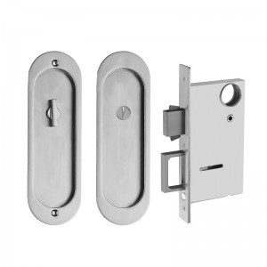 1802 Privacy Pocket Door Forise Mortise Lock, συρόμενο αχυρώνα κλειδαριές πόρτας αόρατη λαβή πόρτας για ξύλινη τσέπη πόρτα επίπλων (σατέν νικέλιο)