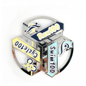 Die Cast Medals Gold Metal Award 3d Triathlon Medal Sport Medal