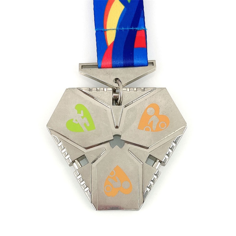 Gag Custom Metal Χαραγμένο δροσερό αθλητικό σμάλτο μετάλλιο Triathlon Medals 3D Medal Marathon