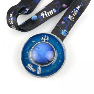 Χρώμα 3D σμάλτο χρυσό Medallion κολιέ στερεοσκοπική επίδραση μετάλλιο μετάλλιο κρεμάστρα