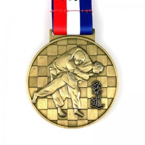 Χυτά μεταλλικά μετάλλια Kungfu Χρυσό μετάλλιο Medalla de Kung Fu
