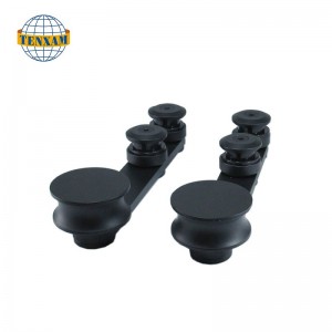 Μπάνιο διπλό σιδηροδρομικό σύστημα συρόμενη αποθήκη πόρτα υλικό κιτ συρόμενη πόρτα συρόμενη σιδηροτροχιά σετ