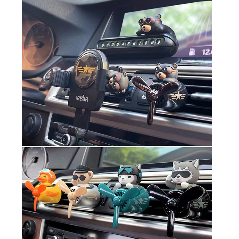 Αυτόματα αξεσουάρ Εσωτερικό άρωμα διάχυτου αυτοκινήτου αυτοκινήτων Αέρος Freshener Bear Pilot Frents Air Freshener Fragrance Fragrance Air Freshener