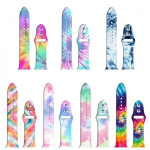 Προσαρμοσμένη μαλακή εκτυπωμένη καουτσούκ σπορ σιλικόνη λουράκι για το Apple Iwatch