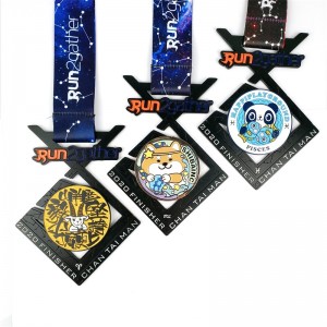 Χονδρική χωρίς ελάχιστη παραγγελία μετάλλια μαραθωνίου σμάλτου