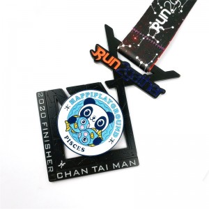 Εργοστασιακό χονδρικό ψευδάργυρο ψευδαργύρου αναμνηστικό παράθυρο μαύρο ζωικό μετάλλιο μετάλλιο