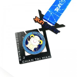 Εργοστασιακό χονδρικό ψευδάργυρο ψευδαργύρου αναμνηστικό παράθυρο μαύρο ζωικό μετάλλιο μετάλλιο