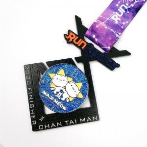 Εργοστασιακό χονδρικό ψευδάργυρο ψευδαργύρου αναμνηστικό παράθυρο μαύρο ζωικό μετάλλιο μετάλλιο