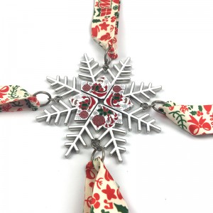 Santa τρέχει μετάλλια χριστιανικό μετάλλιο Gift Metal Star Award