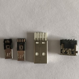 Επιμελητήριο ickel-plated USB Type A Tail Socket 3-in-1 PC DIY Adapter