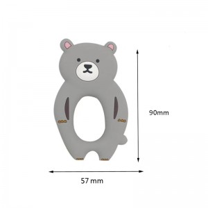 BPA δωρεάν μασώμενα δόντια παιχνιδιών μωρού φέρουν σχήμα σιλικόνης teether