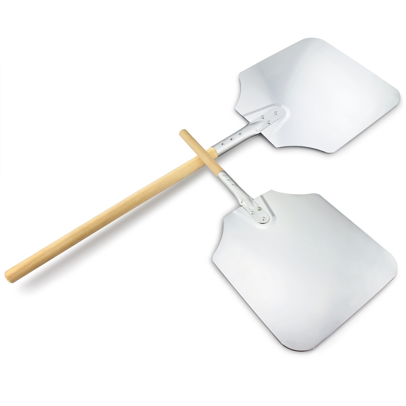 Ξύλινη λαβή 12nch/14inch/16inch αλουμινίου αλουμινίου peel pizza shovel pizza spatula pizza paddle