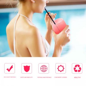 12oz άθραυστα γυαλιά κρασιού σιλικόνης, επαναχρησιμοποιούμενα γυαλιστερά γυαλιά κρασιού για πάρτι, κάμπινγκ, παραλίες και σκάφη, γ...